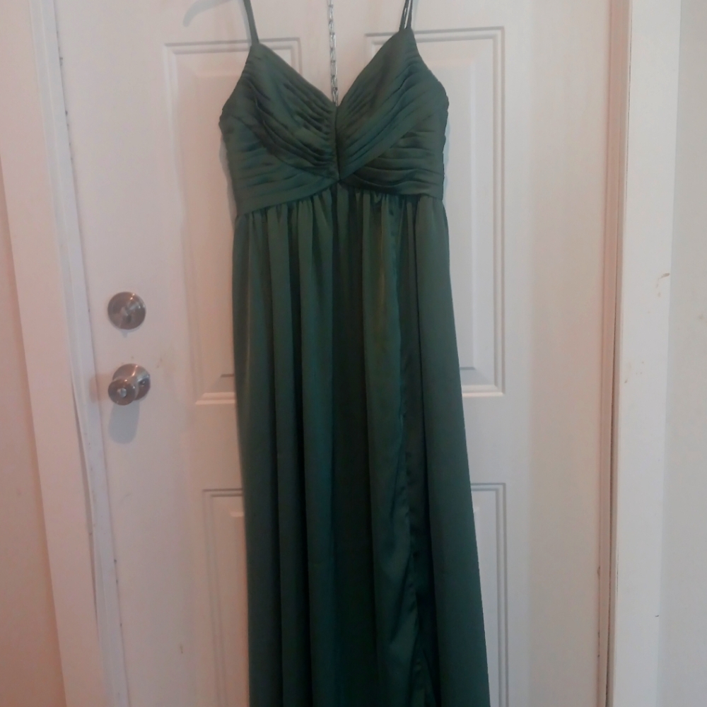 Azazie Forest Green Maxi Dress